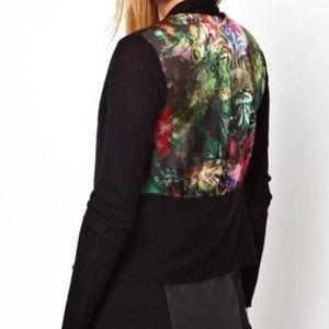 Ted Baker Cardigan with Woven Floral Printed Back